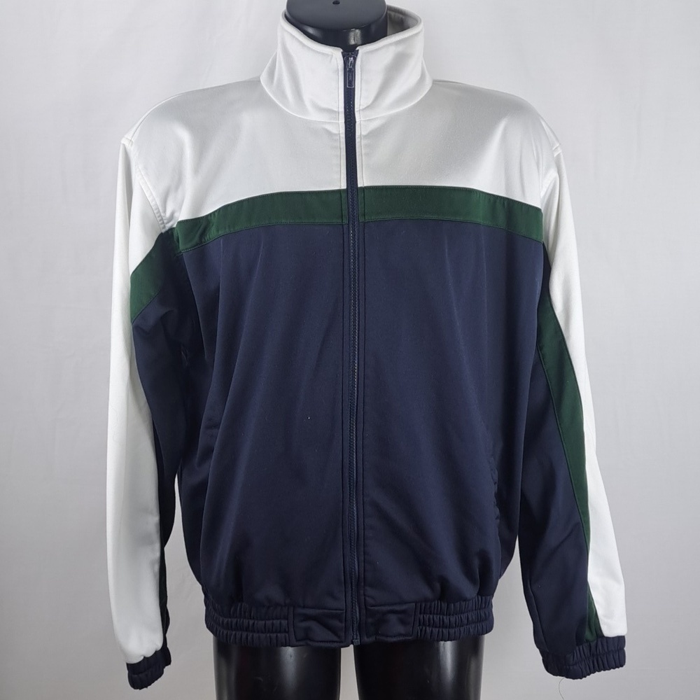 Vintage JC Penny USA Olympic Team LG green & white full zip track jacket